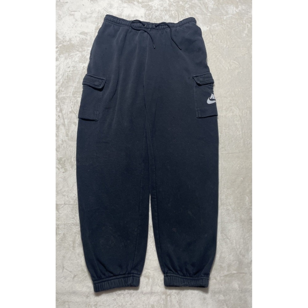 Nike Jogger Womens Size Medium Black Cargo Elastic Waist Pull On DD3711